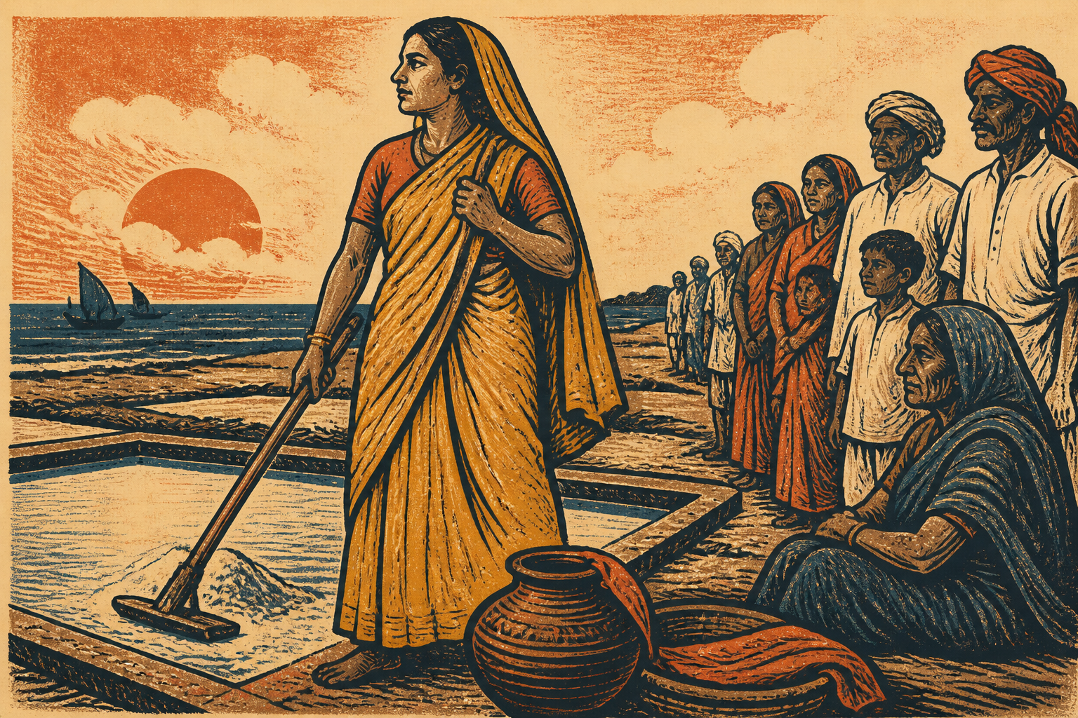 Pre-dawn departure from Sabarmati Ashram